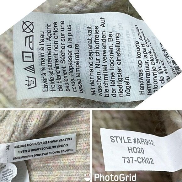 J.Crew Alpaca Blend Crew Neck Sweater Ivory Speckled Yarn Long Sleeves - Picture 6 of 12